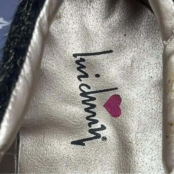 Luichiny Vay Kay Faux Fur Black & Gold Slip-on Loafers Black Trim White Sole 8.5 - Picture 9 of 13